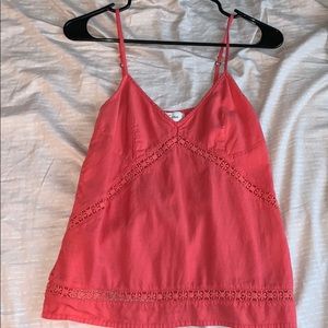 lacey peach tank top